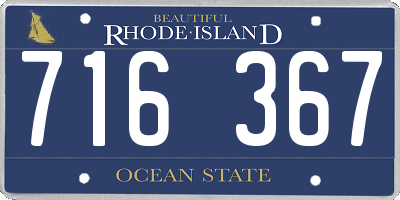 RI license plate 716367