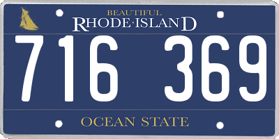 RI license plate 716369