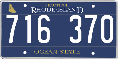 RI license plate 716370