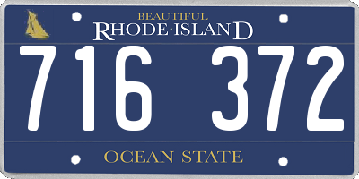RI license plate 716372