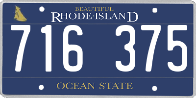 RI license plate 716375