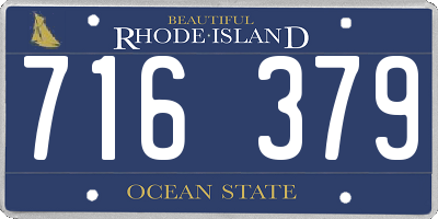RI license plate 716379