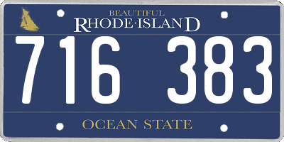 RI license plate 716383