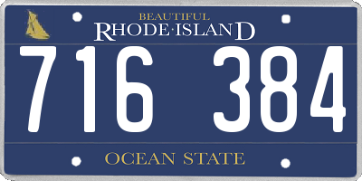 RI license plate 716384