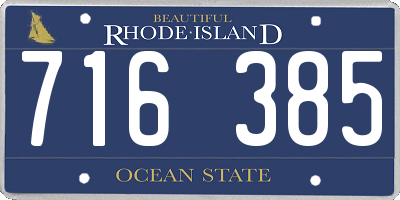 RI license plate 716385