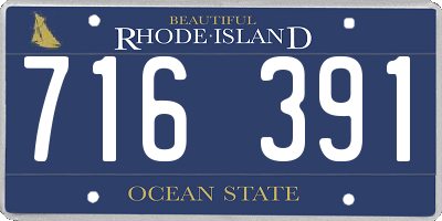 RI license plate 716391