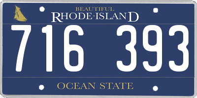 RI license plate 716393