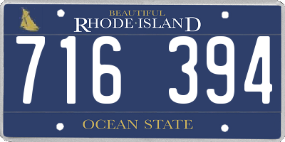 RI license plate 716394