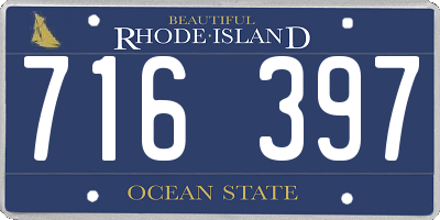 RI license plate 716397