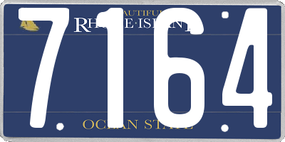 RI license plate 7164