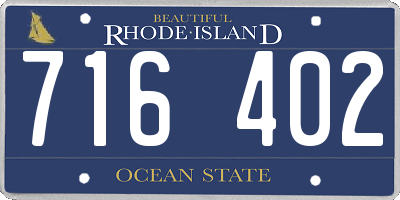 RI license plate 716402