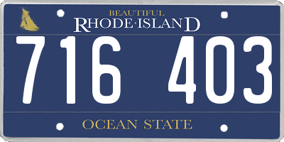 RI license plate 716403