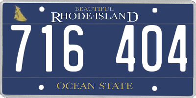 RI license plate 716404