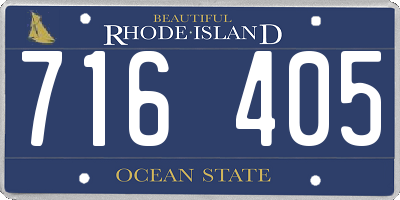 RI license plate 716405