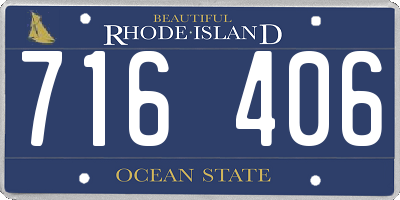 RI license plate 716406