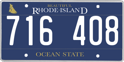 RI license plate 716408