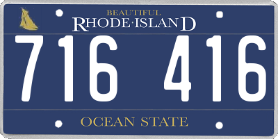 RI license plate 716416