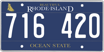 RI license plate 716420