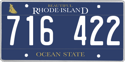 RI license plate 716422
