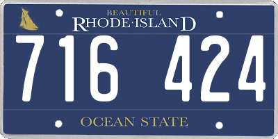 RI license plate 716424