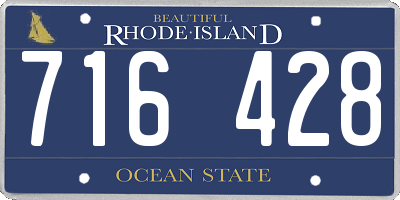RI license plate 716428