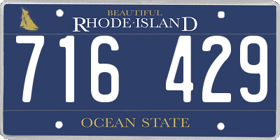 RI license plate 716429