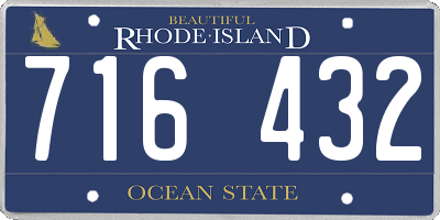 RI license plate 716432