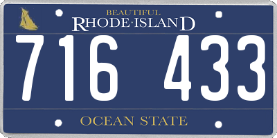 RI license plate 716433