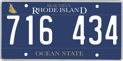 RI license plate 716434