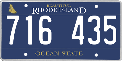 RI license plate 716435