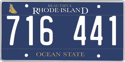 RI license plate 716441