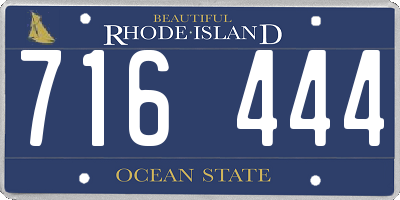 RI license plate 716444