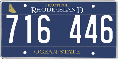 RI license plate 716446