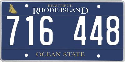 RI license plate 716448