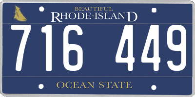 RI license plate 716449