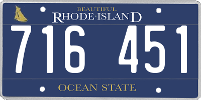 RI license plate 716451