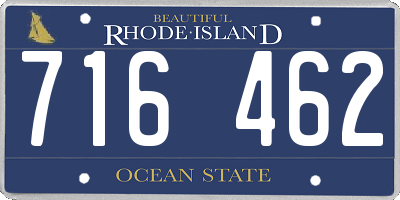 RI license plate 716462