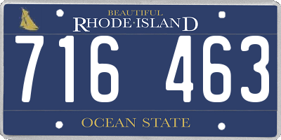 RI license plate 716463