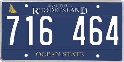 RI license plate 716464