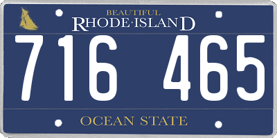 RI license plate 716465