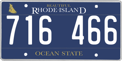 RI license plate 716466