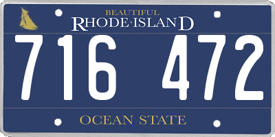 RI license plate 716472