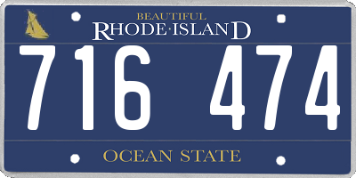 RI license plate 716474