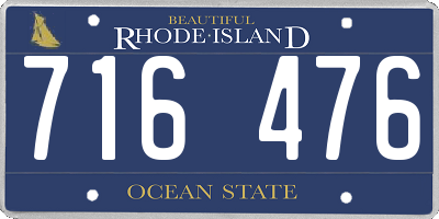 RI license plate 716476