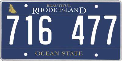 RI license plate 716477