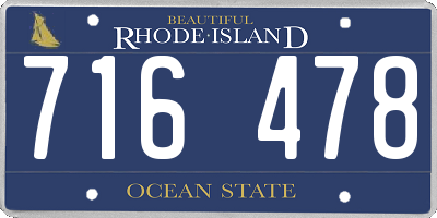 RI license plate 716478