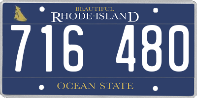 RI license plate 716480