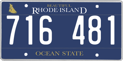 RI license plate 716481