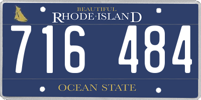 RI license plate 716484