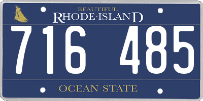 RI license plate 716485